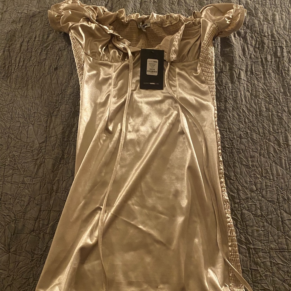 Fashion Nova Stassie Satin Mini Dress